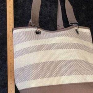 New Thirty one 31 Canvas Crew black stripe Purse